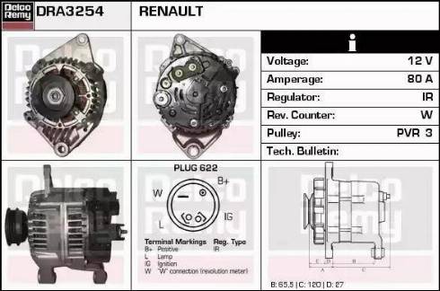 Remy DRA3254 - Ģenerators autodraugiem.lv