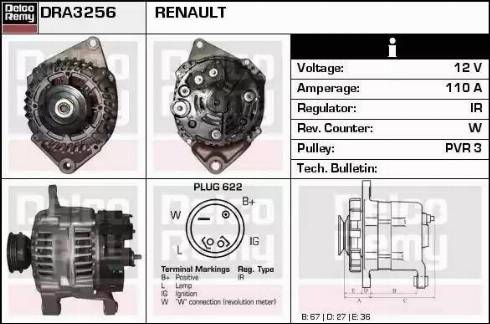 Remy DRA3256 - Ģenerators autodraugiem.lv