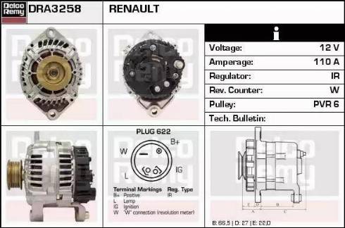 Remy DRA3258 - Ģenerators autodraugiem.lv