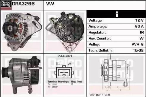Remy DRA3266 - Ģenerators autodraugiem.lv