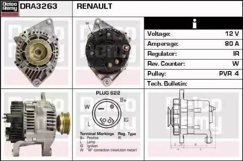 Remy DRA3263 - Ģenerators autodraugiem.lv