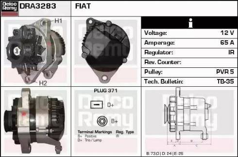 Remy DRA3283 - Ģenerators autodraugiem.lv