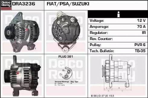 Remy DRA3236 - Ģenerators autodraugiem.lv