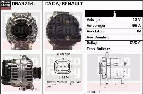 Remy DRA3754 - Ģenerators autodraugiem.lv