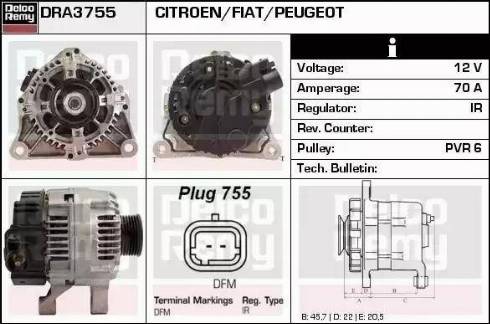 Remy DRA3755 - Ģenerators autodraugiem.lv