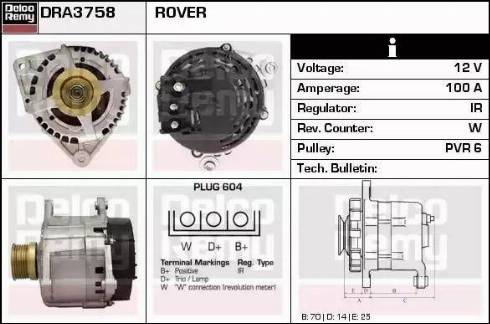 Remy DRA3758 - Ģenerators autodraugiem.lv