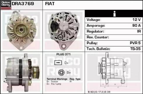 Remy DRA3769 - Ģenerators autodraugiem.lv