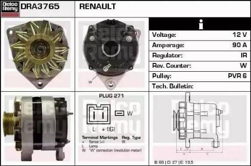 Remy DRA3765 - Ģenerators autodraugiem.lv