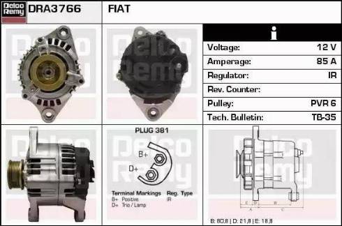 Remy DRA3766 - Ģenerators autodraugiem.lv