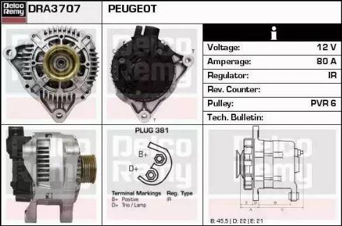 Remy DRA3707 - Ģenerators autodraugiem.lv