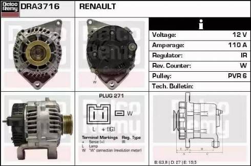Remy DRA3716 - Ģenerators autodraugiem.lv