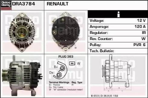 Remy DRA3784 - Ģenerators autodraugiem.lv