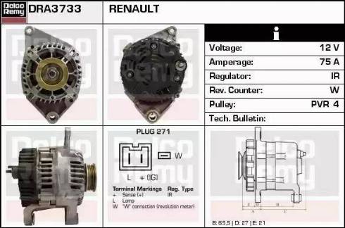 Remy DRA3733 - Ģenerators autodraugiem.lv