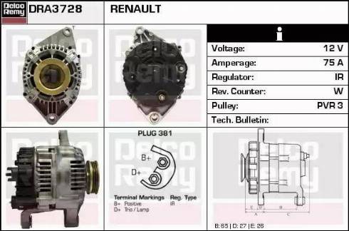 Remy DRA3728 - Ģenerators autodraugiem.lv