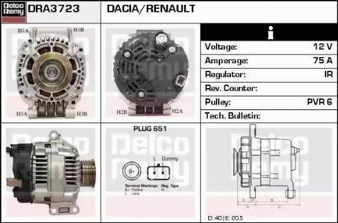 Remy DRA3723 - Ģenerators autodraugiem.lv