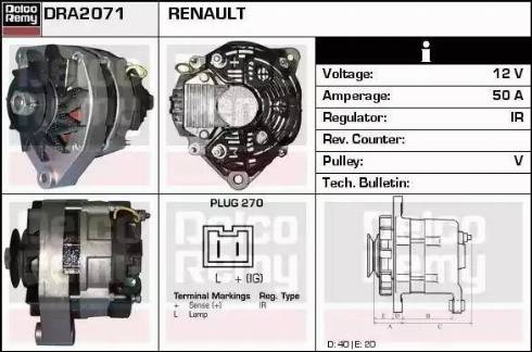 Remy DRA2071 - Ģenerators autodraugiem.lv