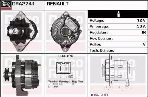 Remy DRA2741 - Ģenerators autodraugiem.lv