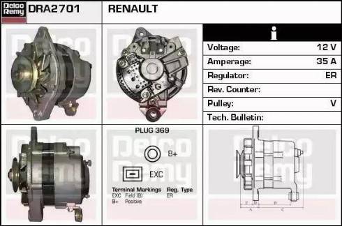 Remy DRA2701 - Ģenerators autodraugiem.lv