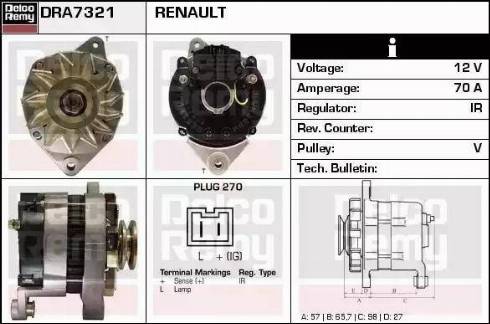 Remy DRA7321 - Ģenerators autodraugiem.lv
