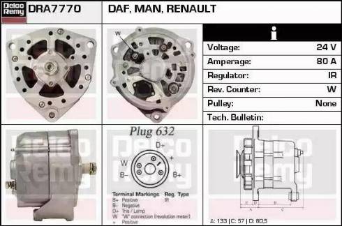 Remy DRA7770 - Ģenerators autodraugiem.lv