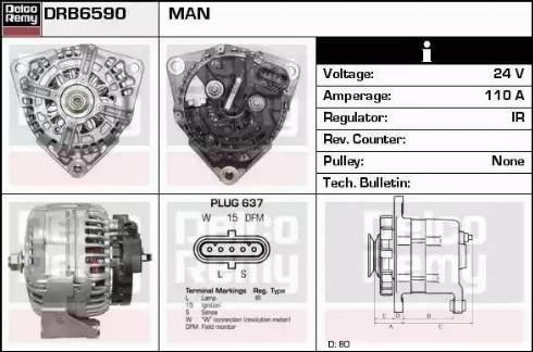 Remy DRB6590 - Ģenerators autodraugiem.lv
