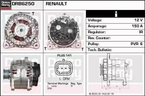 Remy DRB6250 - Ģenerators autodraugiem.lv