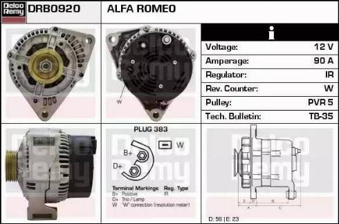 Remy DRB0920 - Ģenerators autodraugiem.lv