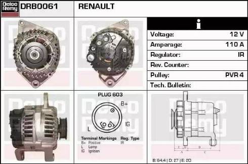Remy DRB0061 - Ģenerators autodraugiem.lv