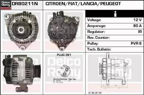 Remy DRB0211N - Ģenerators autodraugiem.lv