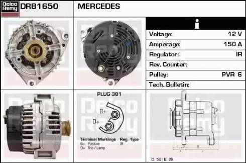 Remy DRB1650 - Ģenerators autodraugiem.lv