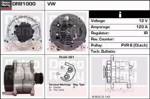 Remy DRB1000 - Ģenerators autodraugiem.lv