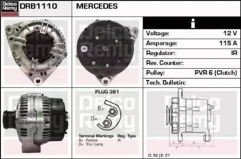 Remy DRB1110 - Ģenerators autodraugiem.lv