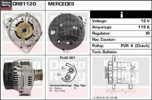 Remy DRB1120 - Ģenerators autodraugiem.lv