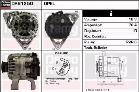 Remy DRB1250 - Ģenerators autodraugiem.lv