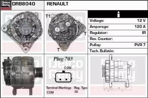 Remy DRB8040 - Ģenerators autodraugiem.lv