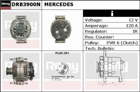 Remy DRB3900N - Ģenerators autodraugiem.lv