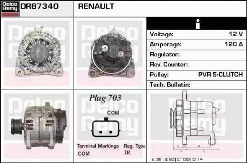 Remy DRB7340 - Ģenerators autodraugiem.lv