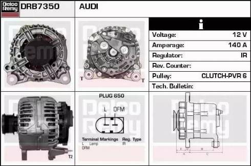 Remy DRB7350 - Ģenerators autodraugiem.lv