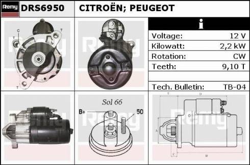Remy DRS6950X - Starteris autodraugiem.lv