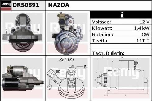Remy DRS0891 - Starteris autodraugiem.lv
