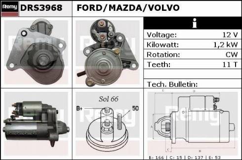 Remy DRS3968X - Starteris autodraugiem.lv