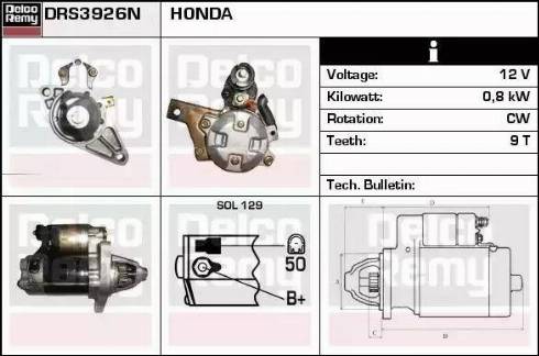 Remy DRS3926N - Starteris autodraugiem.lv