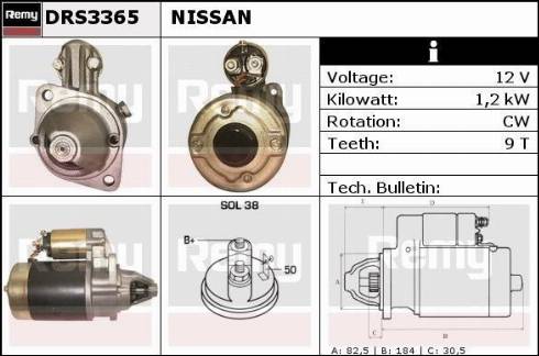 Remy DRS3365 - Starteris autodraugiem.lv