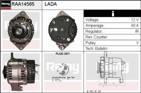 Remy RAA14565 - Ģenerators autodraugiem.lv