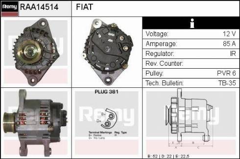 Remy RAA14514 - Ģenerators autodraugiem.lv