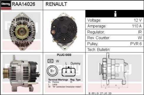 Remy RAA14026 - Ģenerators autodraugiem.lv