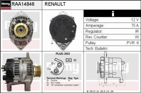 Remy RAA14846 - Ģenerators autodraugiem.lv
