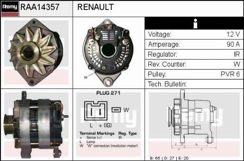 Remy RAA14357 - Ģenerators autodraugiem.lv