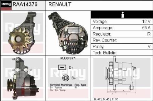 Remy RAA14376 - Ģenerators autodraugiem.lv