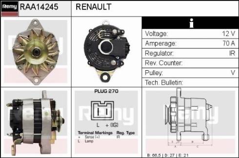 Remy RAA14245 - Ģenerators autodraugiem.lv